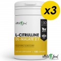 Atletic Food Л-Цитруллин L-Citrulline DL-Malate 500 mg - 450 капсул (3 шт по 150 капс)